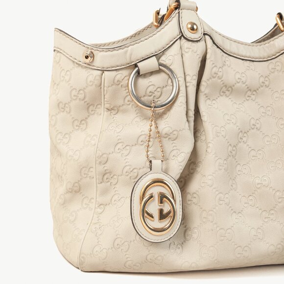 Gucci Sukey Guccissima Beige Leather Tote - Picture 9 of 14